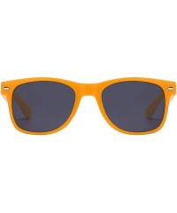 Round 80's Style Classic Vintage Sunglasses Colored Frame Uv Protection for Mens or Womens - 1smoke Lens Orange - CP11QTGWK0T...
