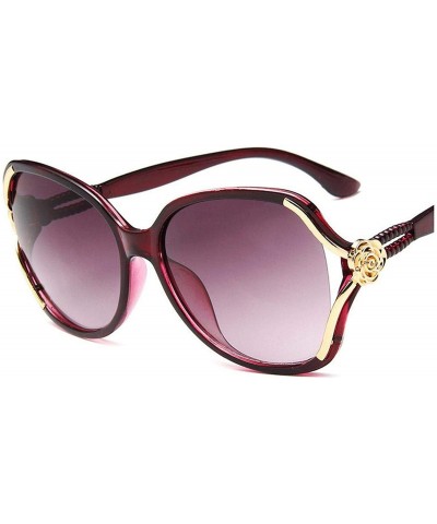 Square New Fashion Oversized erfly Sunglasses Women UV400 Er 2020 Sun Glasses 5156 - Red - CP199CMXERC $29.41
