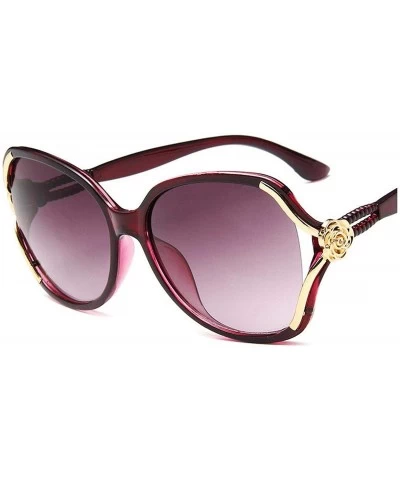 Square New Fashion Oversized erfly Sunglasses Women UV400 Er 2020 Sun Glasses 5156 - Red - CP199CMXERC $49.67