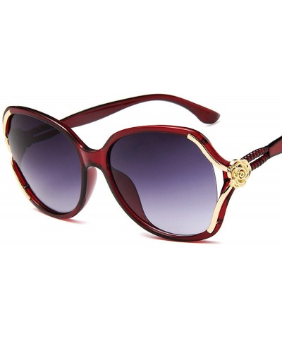 Square New Fashion Oversized erfly Sunglasses Women UV400 Er 2020 Sun Glasses 5156 - Red - CP199CMXERC $29.41