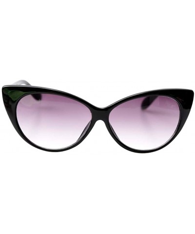 Cat Eye 3-Pair Value Pack Fashion Designer Cat Eye Reading Glasses for Womens - 2 Pairs / Black Gray + Leopard Tea - CD18X32T...