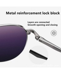 Oval Unisex Polarized Sunglasses Classic Retro Mirror Glasses 100% UV protection - Silvery-black - CU18W6RTK3W $16.38