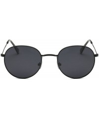 Wayfarer Small Unisex Classic Vintage Round Mirror Lens Polarized Sunglasses LK1702 3447 - Black/Grey - CF12NS62HZY $25.05