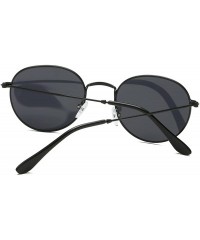 Wayfarer Small Unisex Classic Vintage Round Mirror Lens Polarized Sunglasses LK1702 3447 - Black/Grey - CF12NS62HZY $25.05