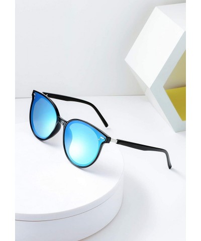 Oval Polarized Round Sunglasses for Women Men Fishion Oversized Vintage women's sunglasses LW1 - CW196NR7UAD $14.73