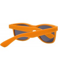 Round 80's Style Classic Vintage Sunglasses Colored Frame Uv Protection for Mens or Womens - 1smoke Lens Orange - CP11QTGWK0T...