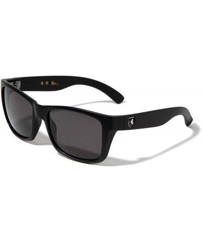 Square Super Dark Classic Square Frame Sunglasses - Black Silver Matte - C11998Y9CTX $27.60