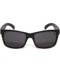 Square Super Dark Classic Square Frame Sunglasses - Black Silver Matte - C11998Y9CTX $27.60