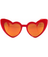 Cat Eye Iconic Celebrity Heart Cat-Eye Mirrored Lens Sunglasses A060 - Red/ Red Revo - CD1898TAAS8 $18.31