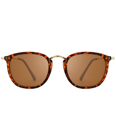 Cat Eye Vintage Round Sunglasses for Women Men Classic Retro Sunglasses UV Protection - 02-leopard - C918UZEWL97 $27.68