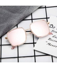 Oversized Vintage Sunglasses- Fashion Glasses for Women Polarized Oversized Eyewear - Pink - CV18ROUE8IW $6.50