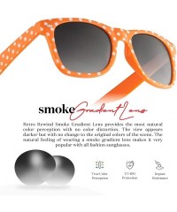 Wayfarer Polka Dot Retro Fashion Sunglasses - 100% UV400 - Tangerine - CI195HD4UKL $9.07