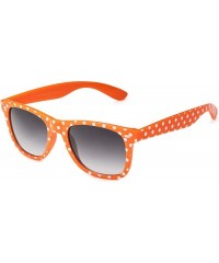 Wayfarer Polka Dot Retro Fashion Sunglasses - 100% UV400 - Tangerine - CI195HD4UKL $9.07