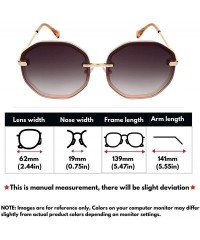 Oversized Oversized Round Oval Shape Sunglasses w/Flat Color Tinted Lens 3351-FLOCR - CC18O8NIY3O $19.16