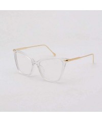 Goggle Polarized Sunglasses Fashion Cat Eye Frame Glasses for Women Men-Mirrored Lens Trendy Metal Eyewear - Wh - C7196IRCC6R...