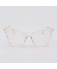 Goggle Polarized Sunglasses Fashion Cat Eye Frame Glasses for Women Men-Mirrored Lens Trendy Metal Eyewear - Wh - C7196IRCC6R...