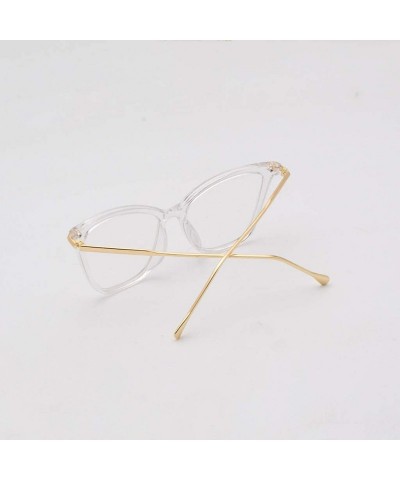 Goggle Polarized Sunglasses Fashion Cat Eye Frame Glasses for Women Men-Mirrored Lens Trendy Metal Eyewear - Wh - C7196IRCC6R...