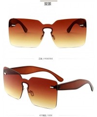 Rimless Rimless Conjoined Body Piece Candy-Colored sea Piece Sunglasses - 5 - C0198SK5CTQ $43.37