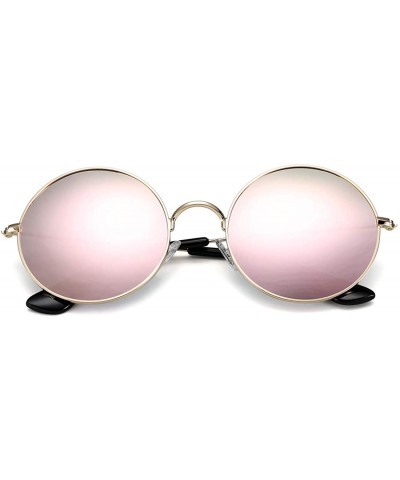 Square Oversized Retro Round Polarized Sunglasses for Women Circle Lens Large Frame 100% UV Protection - CI18S9GXLWT $14.26