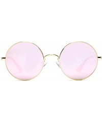 Square Oversized Retro Round Polarized Sunglasses for Women Circle Lens Large Frame 100% UV Protection - CI18S9GXLWT $14.26