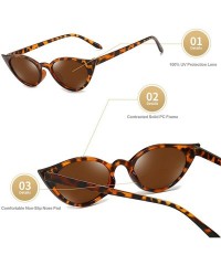 Shield Vintage Cat Eye Sunglasses for Women Retro Style Cateye Sun Glasses UV400 Protection Womens Trendy Eyeglasses - C2197H...