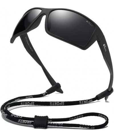 Rectangular Sports Sunglasses Polarized Lens/TR 90 Frame with Spring Hinges Glasses For Men Women Cycling Running Baseball - ...