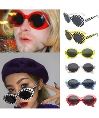 Semi-rimless Sunglasses for Women Men - Clout Goggles Unisex Sunglasses Rapper Oval Shades Retro Glasses - A - C918DOR0S6I $6.12