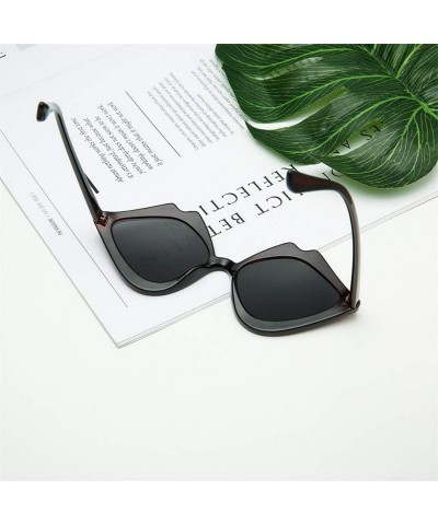 Goggle Women's Fashion Jelly Sunshade Sunglasses Integrated Candy Color Glasses Classic Oversized Sunglasses - Black - CJ18OU...