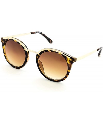Round Sunglasses - Woman mod. LADY MARMALADE - Limited Edition PURE VINTAGE fashion round GLAMOUR - Havana - C117AZ4YTNK $55.55