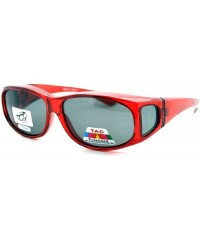 Rectangular 2 Extra Small Polarized Fit Over Sunglasses Wear Over Eyeglasses - Purple / Red - CX12LMD5HE9 $29.11