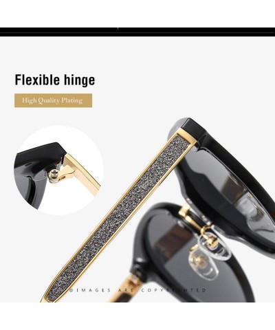 Oversized Oversized Polarized Sunglasses for Women-Round Classic Fashion UV400 Protection 8052 - Brown - C3195MAYW77 $16.67