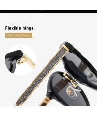 Oversized Oversized Polarized Sunglasses for Women-Round Classic Fashion UV400 Protection 8052 - Brown - C3195MAYW77 $16.67