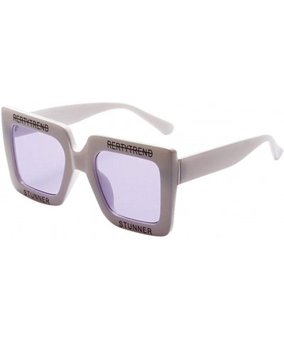 Goggle Sunglasses - Women Fashion Retro Classic Clout Goggles Eyewear UV 400 - Purple - CO18D5K2UDL $13.90