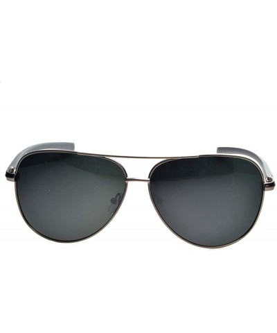 Aviator Oversized Polarized Sunglasses Lightweight Anti corrosion - Black - CN1904D9EQI $30.39