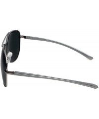 Aviator Oversized Polarized Sunglasses Lightweight Anti corrosion - Black - CN1904D9EQI $30.39