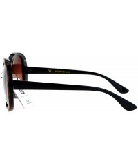 Round VG Occhiali Sunglasses Womens Round Designer Style Shades UV 400 - Black Brown - CS1877H7XQ9 $10.20