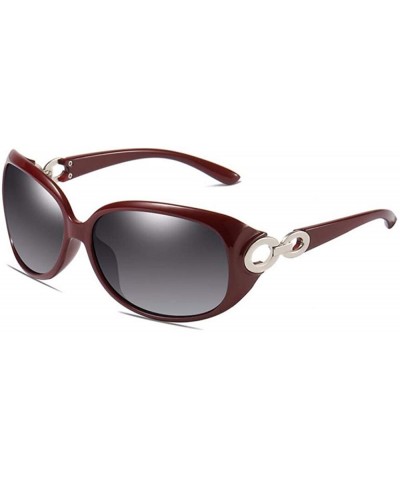 Oversized Classic Polarized Sunglasses for Women Antiglare Ultraviolet Driving - E - CH18Q9E4HYM $26.66