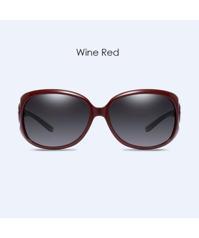 Oversized Classic Polarized Sunglasses for Women Antiglare Ultraviolet Driving - E - CH18Q9E4HYM $26.66