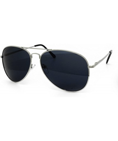 Aviator 215 Premium XL Oversized Flat Top Aviator Sunglass Womens Mens - Xl - C7184W4RDXA $13.97