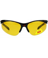Sport Mens Polarized Night HD Driving Lens Classic Sport Halfrim Sunglasses - Tortoise - C911HX9ZEOZ $22.36