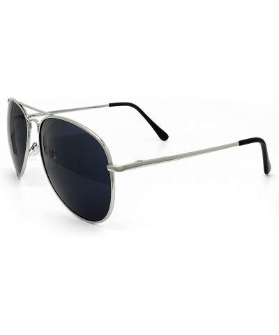 Aviator 215 Premium XL Oversized Flat Top Aviator Sunglass Womens Mens - Xl - C7184W4RDXA $13.97