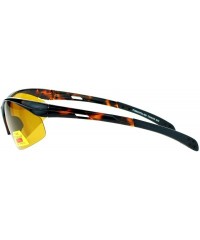 Sport Mens Polarized Night HD Driving Lens Classic Sport Halfrim Sunglasses - Tortoise - C911HX9ZEOZ $22.36