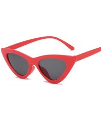 Cat Eye Sunglasses Women Plastic vintage retro triangular cat eye glasses Outdoor - C5 - C918WXSGH2N $29.65