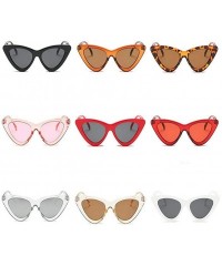 Cat Eye Sunglasses Women Plastic vintage retro triangular cat eye glasses Outdoor - C5 - C918WXSGH2N $29.65