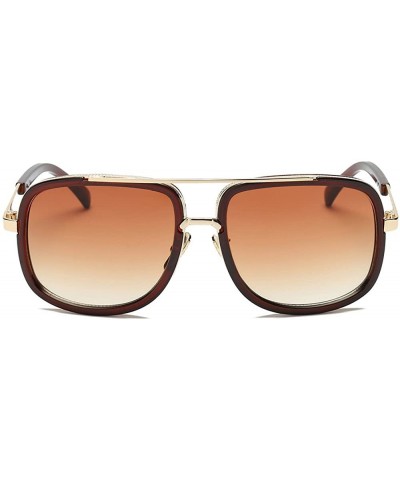 Square Men Women Sunglasses Fashion Metal Frame Classic Eyeglasses - Multicolor B - CT196X6R2SD $12.58