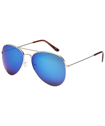 Wayfarer Classic Polarized Aviator Sunglasses for Men and Women Metal Frame UV400 Lens Sun Glasses - L - C91908LYIMN $8.42