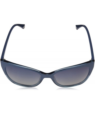 Cat Eye Women's Pld4060/S Rectangular Sunglasses - Blue - CL185AMI268 $57.38