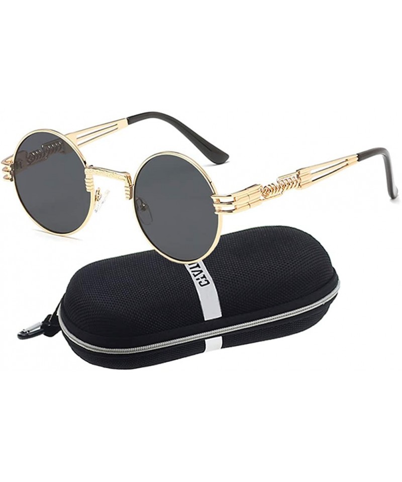 Men's Polarized Sunglasses UV Protection Sunglasses for Men & Women - Gold  Frame + Dark Grey Lens - CR18D0X3WC2