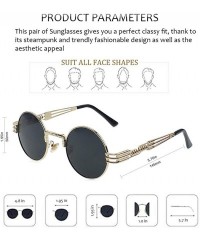 Sport Men's Polarized Sunglasses UV Protection Sunglasses for Men & Women - Gold Frame + Dark Grey Lens - CR18D0X3WC2 $13.57