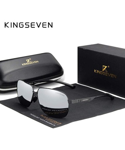 Aviator Women Men Sunglasses Polarized Mirror Lens Vintage Eyewear Driving Silver Gray - Black Silver - CK18XQZNEK7 $28.87